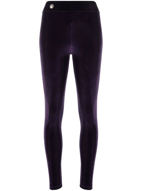Basic velvet leggings - Purple