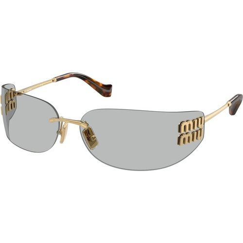 Miu Miu Woman Miu Miu MU A51S 5AK50K Sunglasses Metal Gold Grey Squared Norma