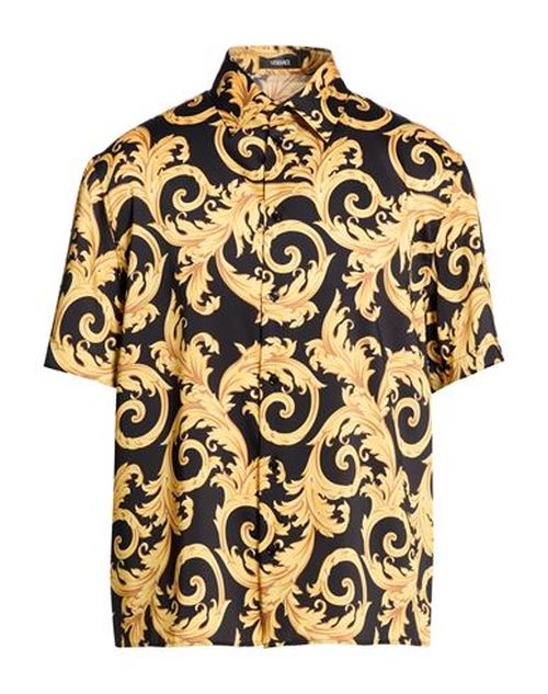 Man Shirt Black Size 38 Polyester