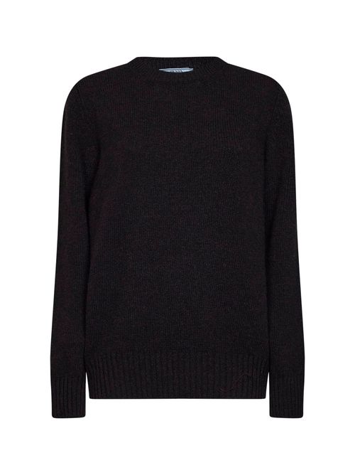 Virgin Wool and Cashmere Crewneck Sweater — Black