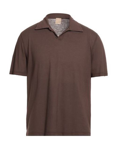 Man Polo shirt Dark brown Size 36 Cotton