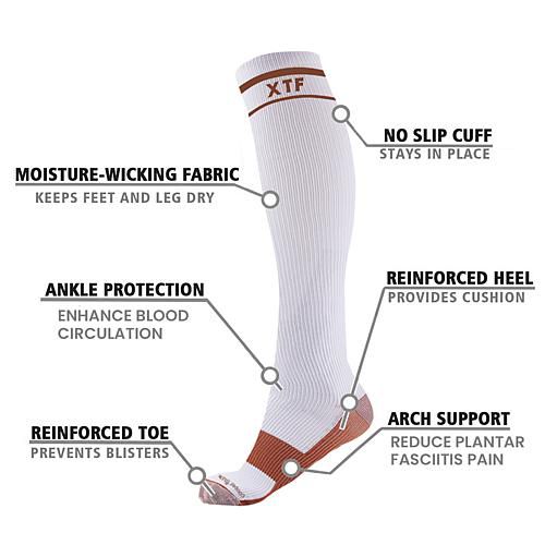 6-pk Copper Infused Everyday Knee-High Compression Socks