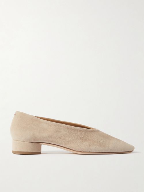 Delia Suede Ballet Flats - Neutrals