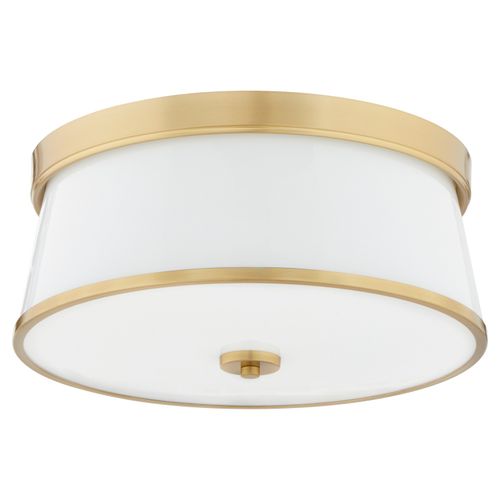 Aged Brass Ceiling Mount from the Weir Collection