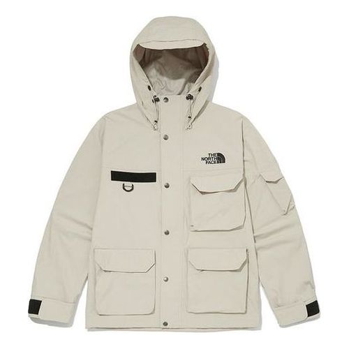 Multi-pocket Workwear Hooded Jacket 'White'