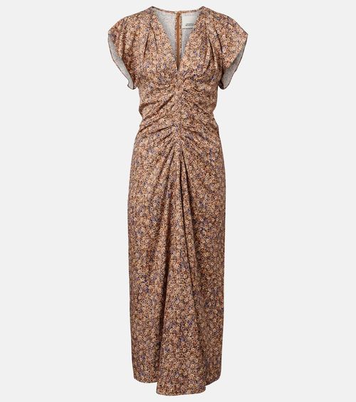 Lyndsay floral gathered midi dress