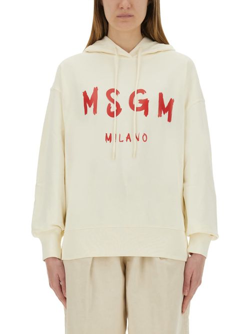 Sweatshirt With Brushed Logo