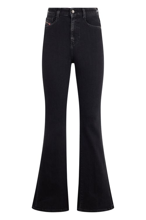 Women's Bell-Bottom Cotton Denim Jeans with Flared Fit