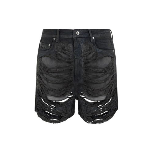 DRKSHDW Mid-Rise Loose Raw Hem Denim Shorts Men's