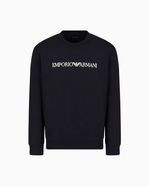 Modal-blend sweatshirt with logo print