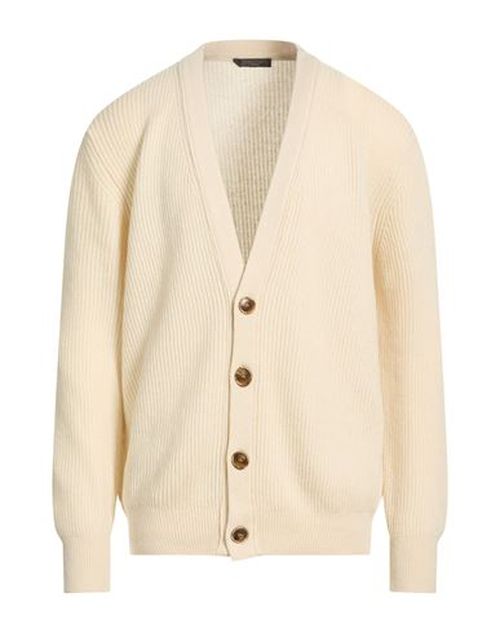 Man Cardigan Ivory Size 42 Cashmere