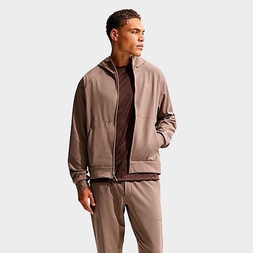Men's Primary NanoKnit Dri-FIT UV Protection Full-Zip Training Hoodie in Mink Brown/Mink Brown