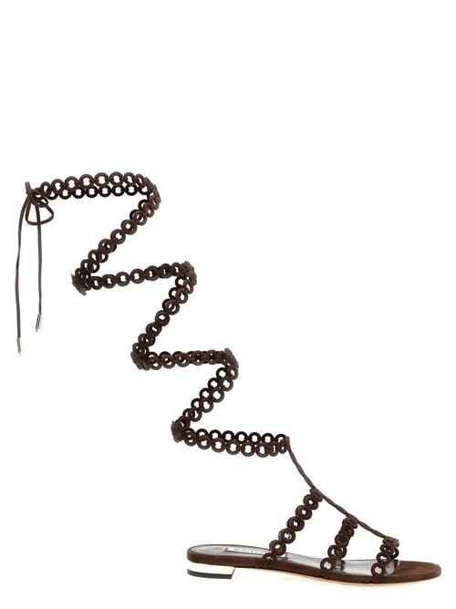 Brown Infinity Gladiator Sandals
