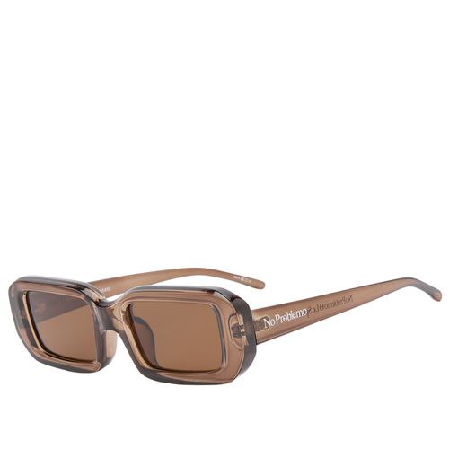X No Problemo Blackpool Sunglasses in Cocoa/Brown Mono