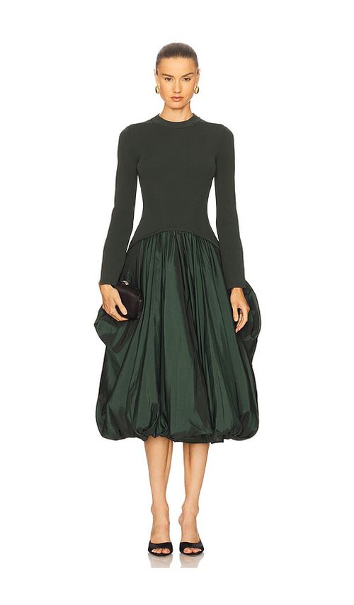 SIMKHAI Kenlie Midi Dress in Cypress.  XS also in L