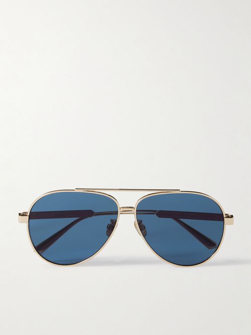 Diorcannage A1u Aviator-style Gold-tone Sunglasses - One size