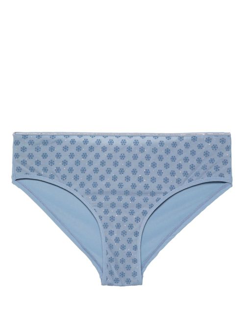 Snowflake glittered brazilian briefs - Blue