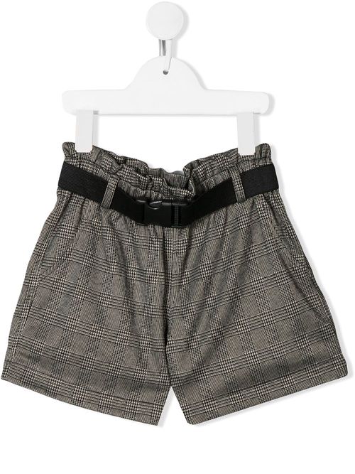 Check print shorts - Grey