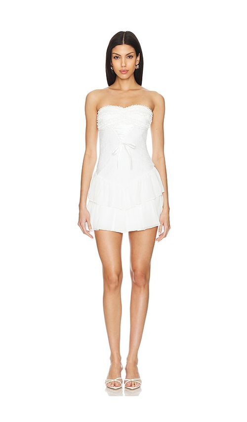MORE TO COME Raquell Mini Dress in White.  S. Also in