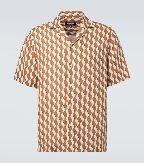 Roberto printed linen shirt