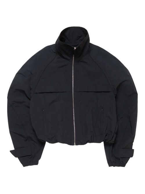 High-collar zip-up jacket - Black