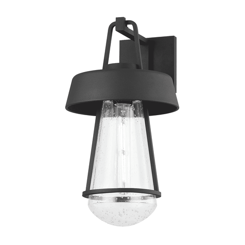 Textured Black One Light Outdoor Wall Sconce from the Brady Collection
