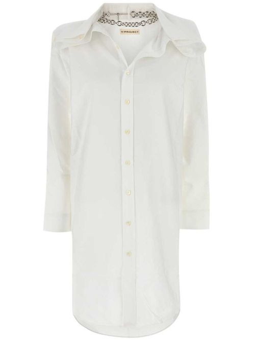 Oxford shirt dress - White