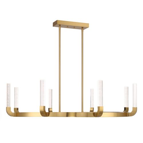 Del Mar 8-Light LED Chandelier in Warm Brass by Breegan Jane