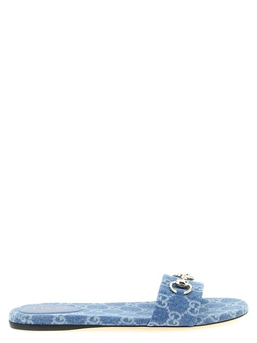GG Denim Slide — Blue