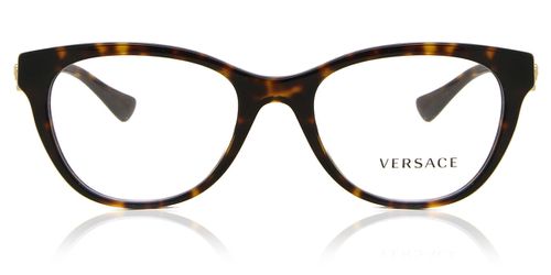 Versace VE3330 5386 Women’s Glasses Black Size 53 - Free Lenses - HSA/FSA Insurance - Blue Light Block Available