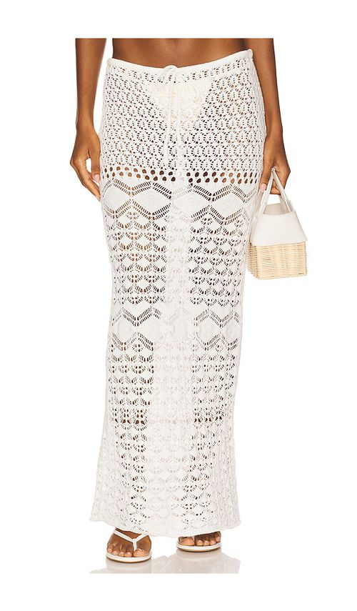 MORE TO COME Maria Maxi Skirt in White.  S. Also in L