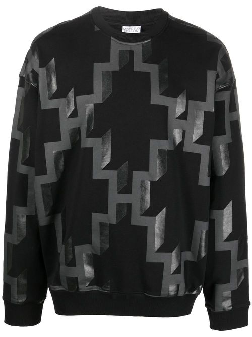 Logo-print cotton sweatshirt - 1007 BLACK DARK GREY