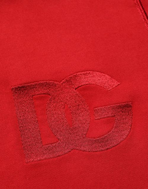 Embroidered Logo Hoodie — Red