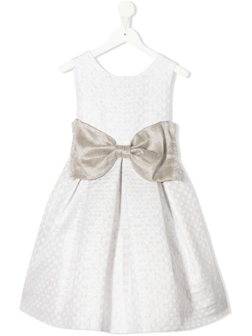 Jacquard A-line dress - White