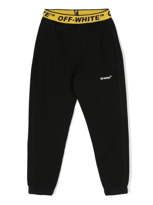 Logo waistband track pants - Black