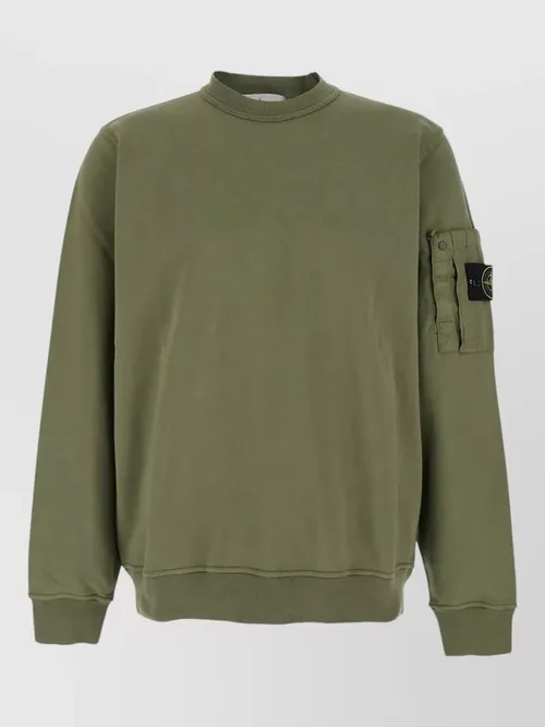 Stone Island - sweatshirt crew neck cotton sleeve pocket