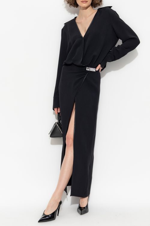 Dress With Appliqué, Women's, Black