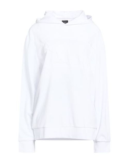 Woman Sweatshirt White Size XL Cotton, Polyester, Elastane