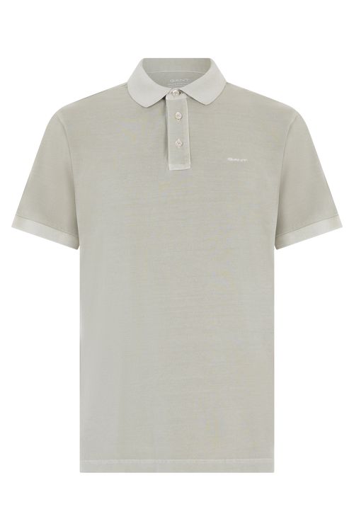 Short Sleeve Cotton Polo — Beige