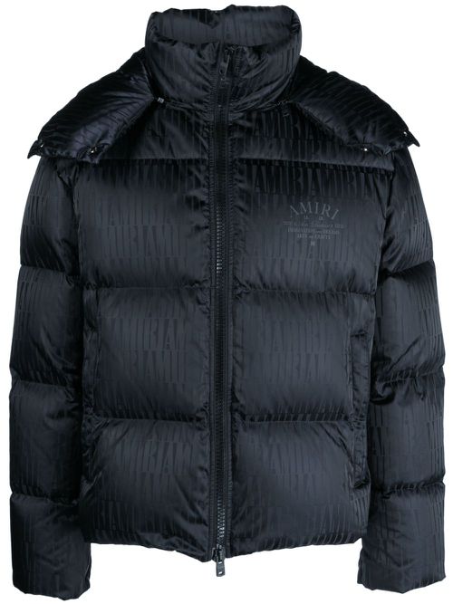 Logo-print padded jacket - Black