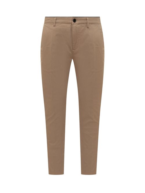 Beige Slim Chino Pants