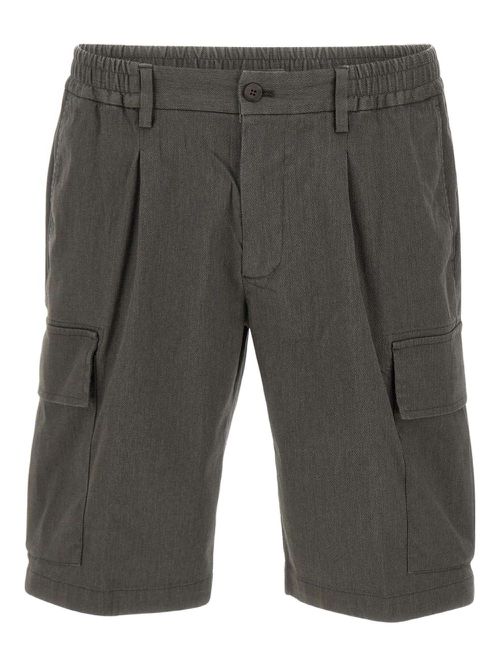 Pleated cargo shorts - Grey