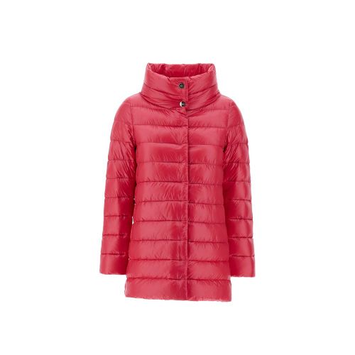 Quilted Polyamide Down Jacket — Pink