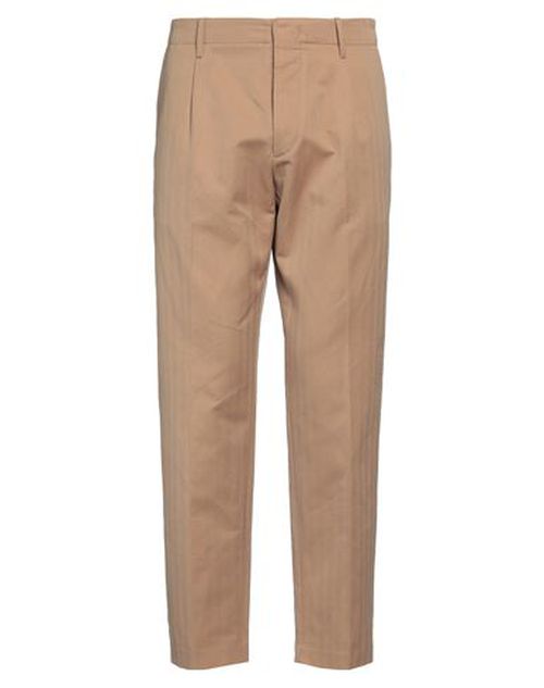Man Pants Camel Size 34 Cotton, Linen