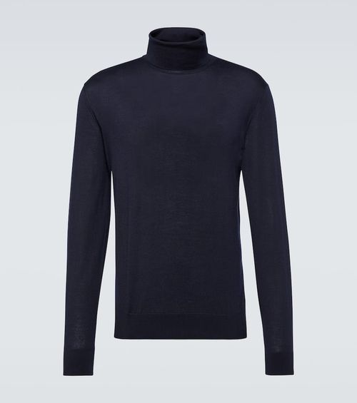 Cashmere-blend turtleneck sweater
