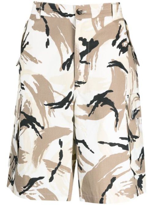 Camouflage cargo Bermuda shorts