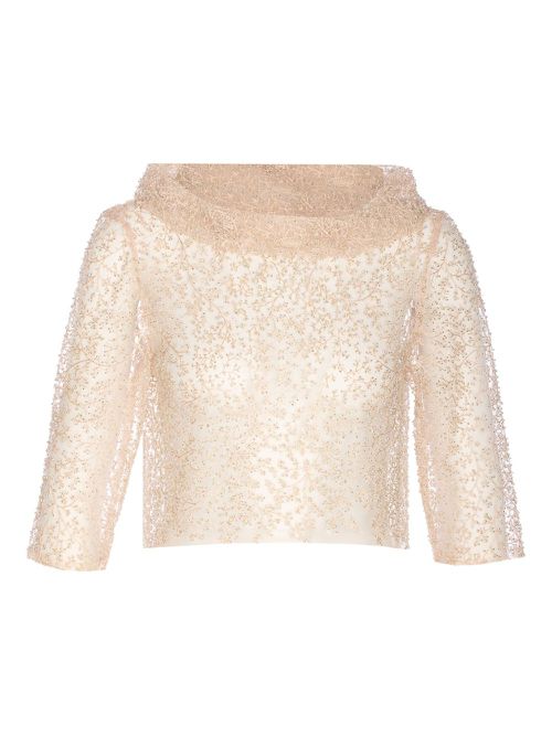 Fely Campo embroidered top - Neutrals