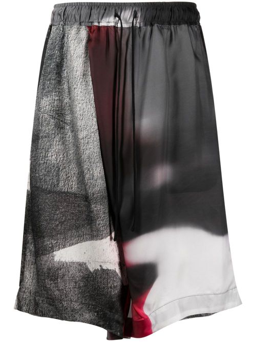 Graphic-print bermuda shorts - Grey