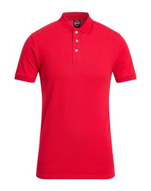 Man Polo shirt Red Size L Cotton, Elastane