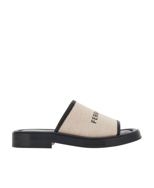 Salvatore Ferragamo Logo Printed Slip-On Slippers